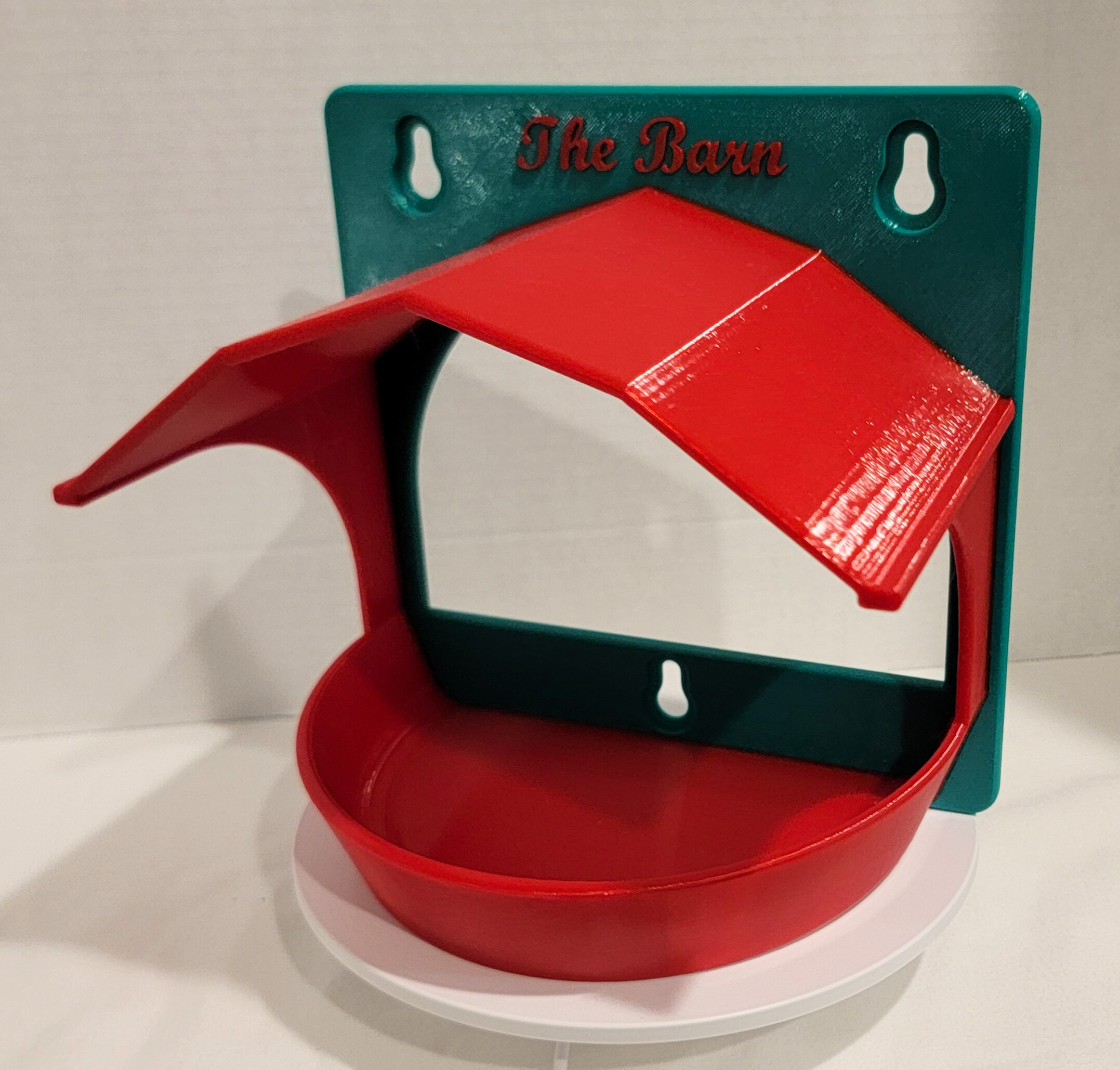 Two-Tone Red and Green window bird feeder